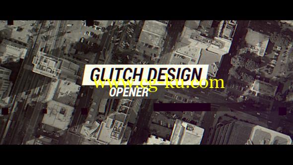 Apple Motion模板：信号干扰画面破损动态片头Glitch Design Opener的图片1