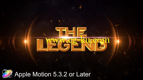 Apple Motion模板：大气火星粒子文字视频宣传片头 The Legend Cinematic的图片1