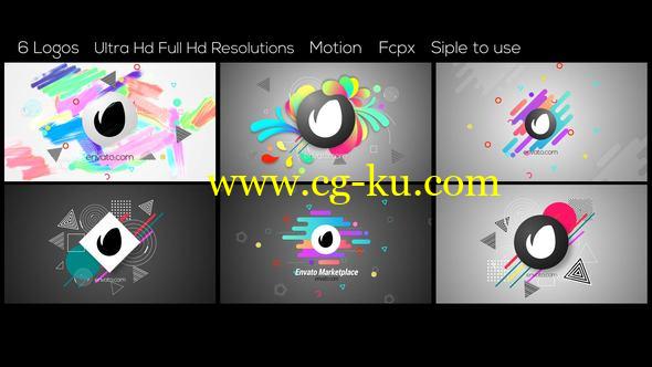 FCPX插件-6个抽象图形LOGO简洁片头 Abstract Logos的图片1