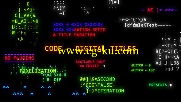 AE模板-数字代码文字标题动画 Code – Digital Titles的图片1