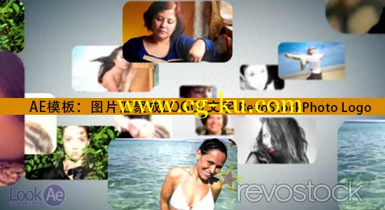 AE模板：图片汇聚成LOGO/文字 RevoStock Photo Logo的图片1