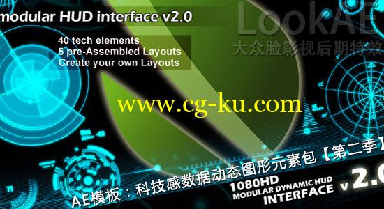 AE模板：科技感数据动态图形元素包【第二季】Modular HUD Interface v2.0的图片1