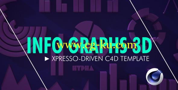 C4D模板-57组三维数据信息图表Videohive Info Graphs 3D的图片1