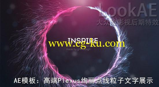 AE模板：高端Plexus绚丽点线粒子文字片头展示Videohive Inspire的图片1