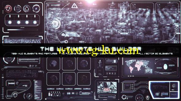 AE模版：终极HUD高科技信息化动态UI元素包 VideoHive The Ultimate HUD Builder的图片1