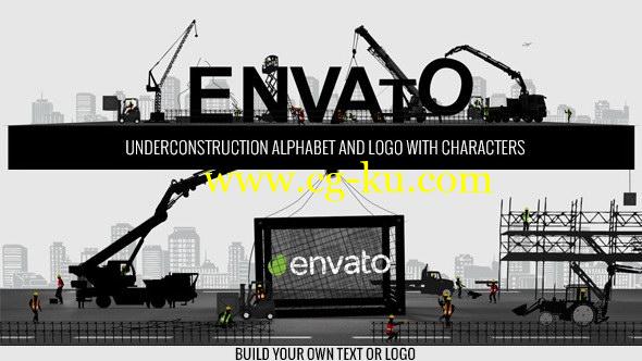 AE模版：建筑工地场景LOGO展示的图片1