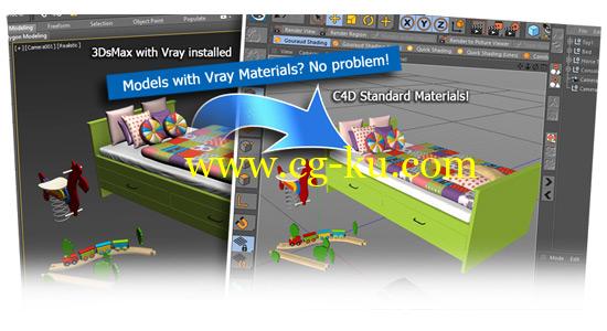 3D Max 模型导入C4D插件：MaxToC4D V1.5 R12-R16（Win/Mac）的图片1