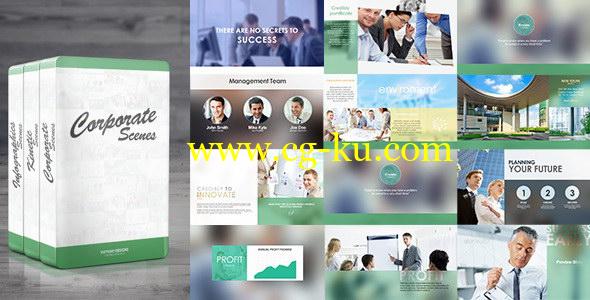 AE模版：公司企业宣传栏目包装三合一套装 Corporate Package: 3-in-1的图片1