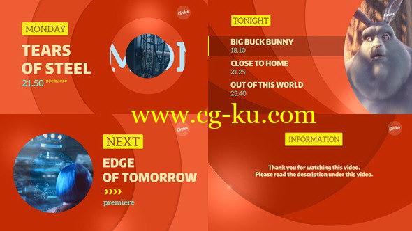AE模版：动态圆形电视节目预告栏目包装  VideoHive Circles – Broadcast Package的图片1