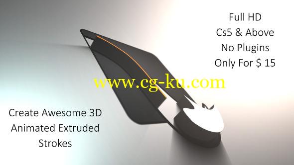 AE模版：高级三维立体LOGO片头展示 Advance 3D Extrudes II Logo的图片1