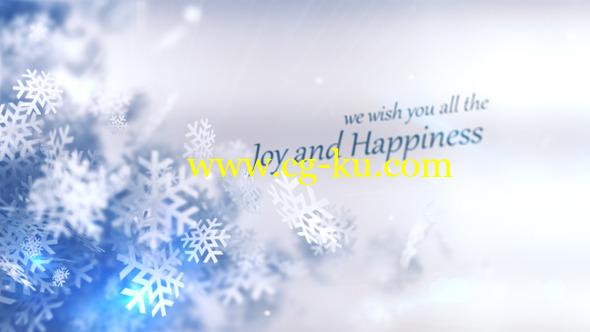 AE模版：冬季圣诞节粒子元素LOGO片头展示 Christmas Winter Rapsody的图片1