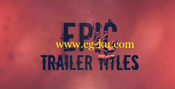 AE模版：震撼史诗文字标题片头 Epic Trailer Titles的图片1