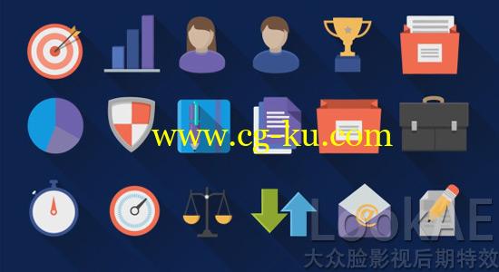 AE模版：MG平面图标动画合集包  Icons Pack的图片1
