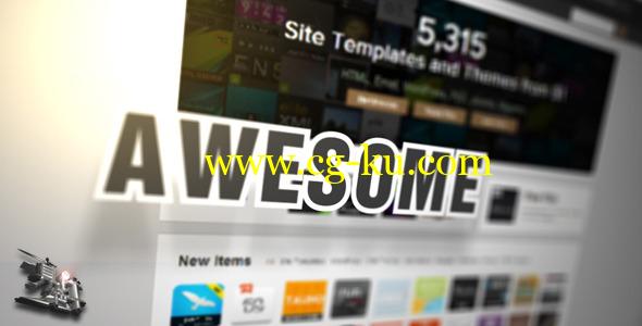 AE模版：网站介绍推广展示操作效果 Website/Webpage/WordPress Promotion的图片1