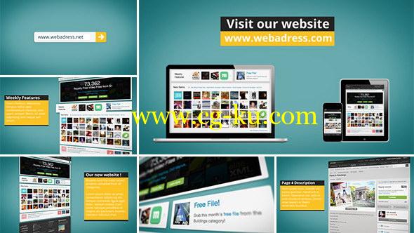 AE模板：网站推广宣传动态效果展示 Dynamic Website Promotion的图片1