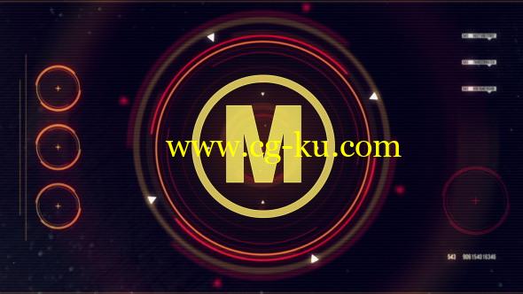 AE模版：4K分辨率 动态HUD高科技信息化LOGO标志片头 HUD Logo的图片1