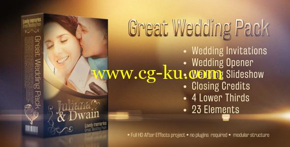 AE模版：甜蜜爱情完美婚礼包装动画 Wedding Pack – Lovely Memories的图片1
