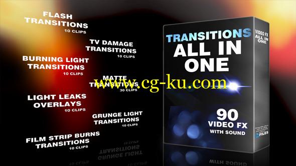 剪辑师助手：90组高清特效转场视频素材 Transitions All In One的图片1