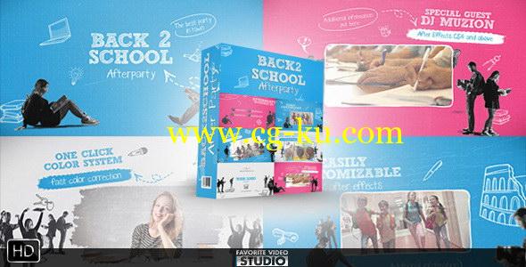 AE模版：开学啦校园活动宣传片 Back 2 School After Party的图片1