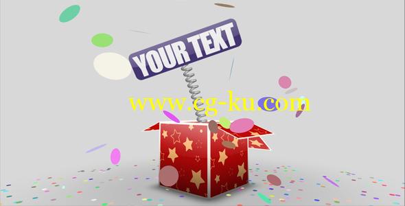 AE模板：礼物彩盒跳出LOGO展示 Giftbox的图片1