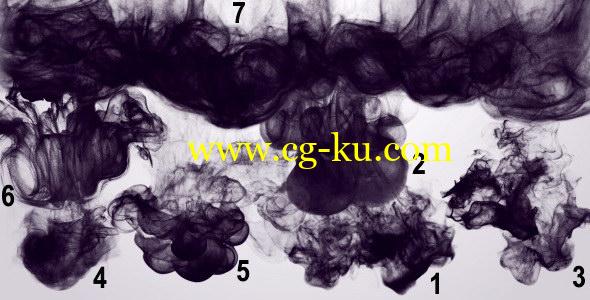 视频素材：7组中国风水墨滴落视频素材 Ink PACK的图片1