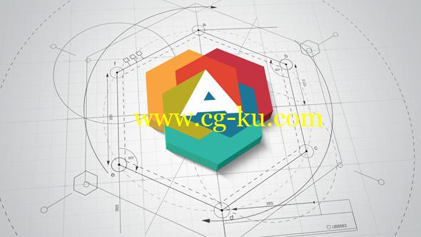 AE模版：线条绘制LOGO标志片头 Architect Logo Reveal的图片1