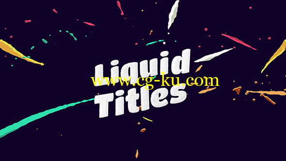 AE模版：卡通动漫流体文字动画 Liquid Animation Titles的图片1