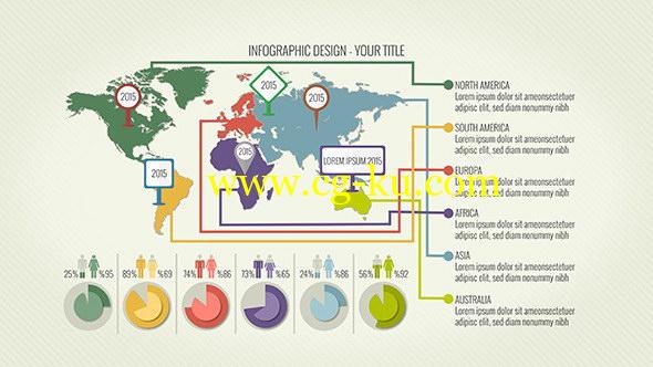AE模版：4K分辨率 复古公司企业信息图标展示元素动画  Retro Infographic Kit的图片1