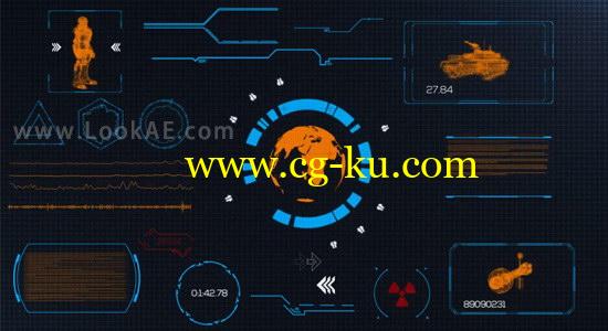 AE模版：HUD现代高科技信息化动态UI元素包 Modular HUD Elements的图片1