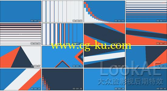 AE模版：75组MG动态图形转场动画效果  Shape Layer Transitions的图片1