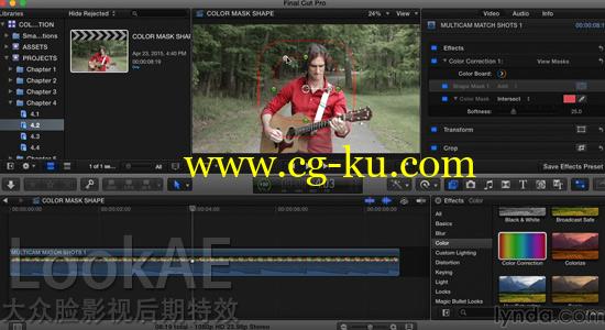 FCPX教程：高级调色讲解教程 Lynda – Final Cut Pro X Guru: Color Correction的图片1