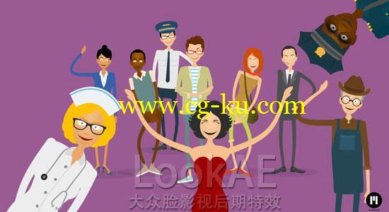 AE模板：二维卡通人物角色动画合集包 MotionVFX：Cartoon Character Kit的图片1