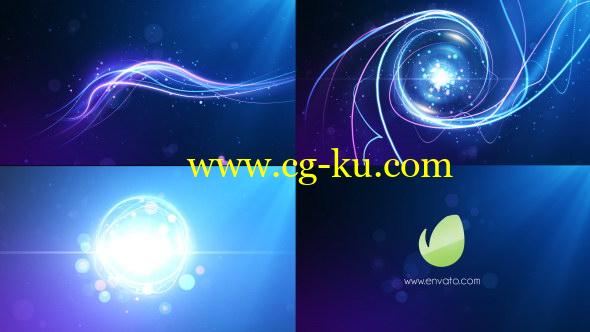 AE模板：唯美粒子光线汇聚 LOGO 片头开场效果的图片1