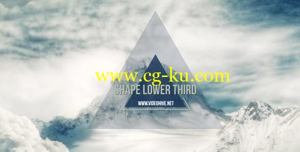 AE模板：运动小图形标签文字标题动画效果 Shape Lower Third的图片1