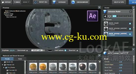 AE教程：使用E3D制作三维立体 Twitter 标志 3D Twitter logo Element 3D Tutorial的图片1