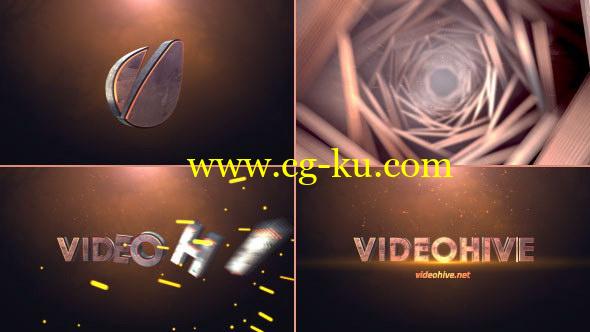 AE模板：Element 3D 三维空间隧道穿梭 LOGO 开场片头的图片1
