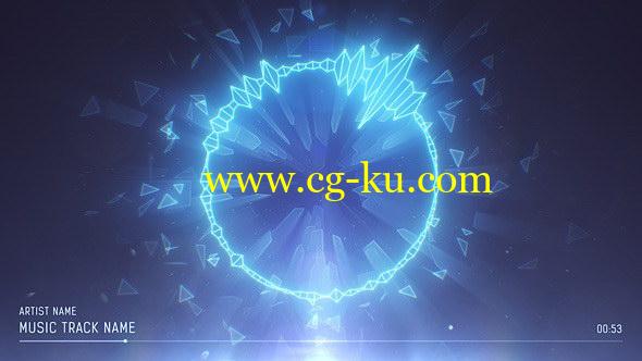 AE模板：音乐驱动音谱可视化动感视觉效果 （根据任何音乐自动生成）的图片1