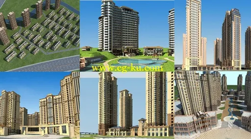 15套完整的建筑模型包含了贴图地形周边环境的图片1