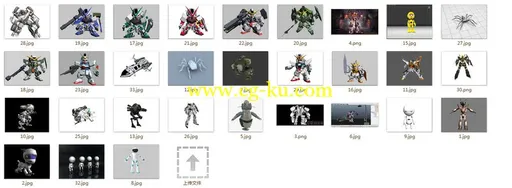 33个机械人怪3D模型集合的图片1