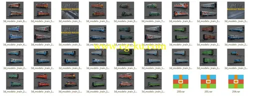 火车3D模型集合下载的图片1