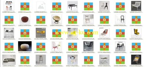 24个高精度椅子沙发模型集合的图片1
