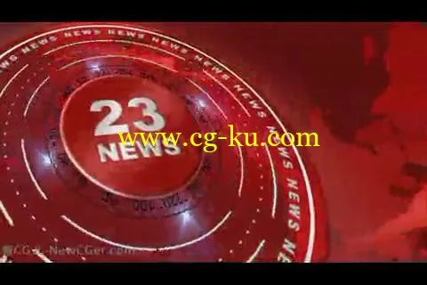 3D效果的《23点新闻》栏目包装片头AE模板,含音频的图片1