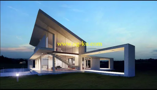 3dsmax建筑傍明视频教程Vray教程的图片1