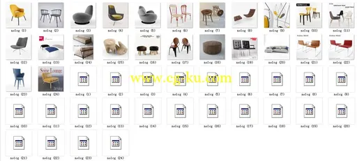 24个3DDD出品高精度椅子模型的图片1