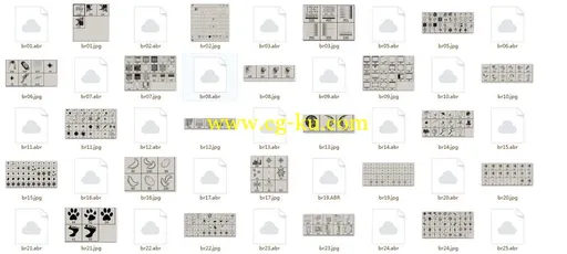 59 PS 边框 + 小图案 笔刷的图片1