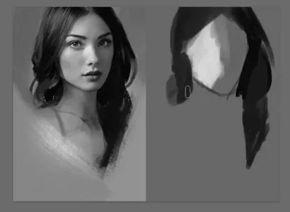 Paint a Portrait in Photoshop Blank Canvas to Finished Illustration的图片1