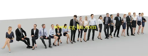 RenderPeople – Business people x20的图片1