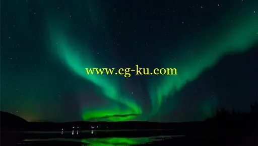 冰岛美丽的极光夜空高清实拍延时素材的图片1