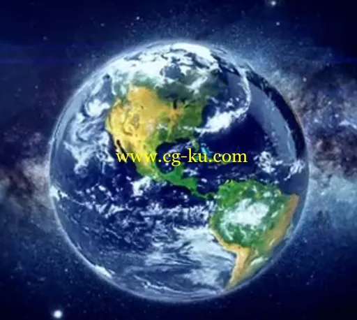 鸟瞰飞入地球视频素材的图片1