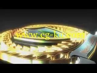 AE CS5版本,三维金色质感徽章logo演绎片头的图片1